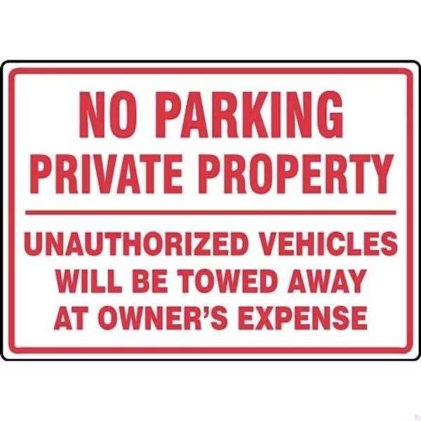 Accuform NO PARKING PRIVATE PROPERTY SAFETY MADC877XP MADC877XP - main